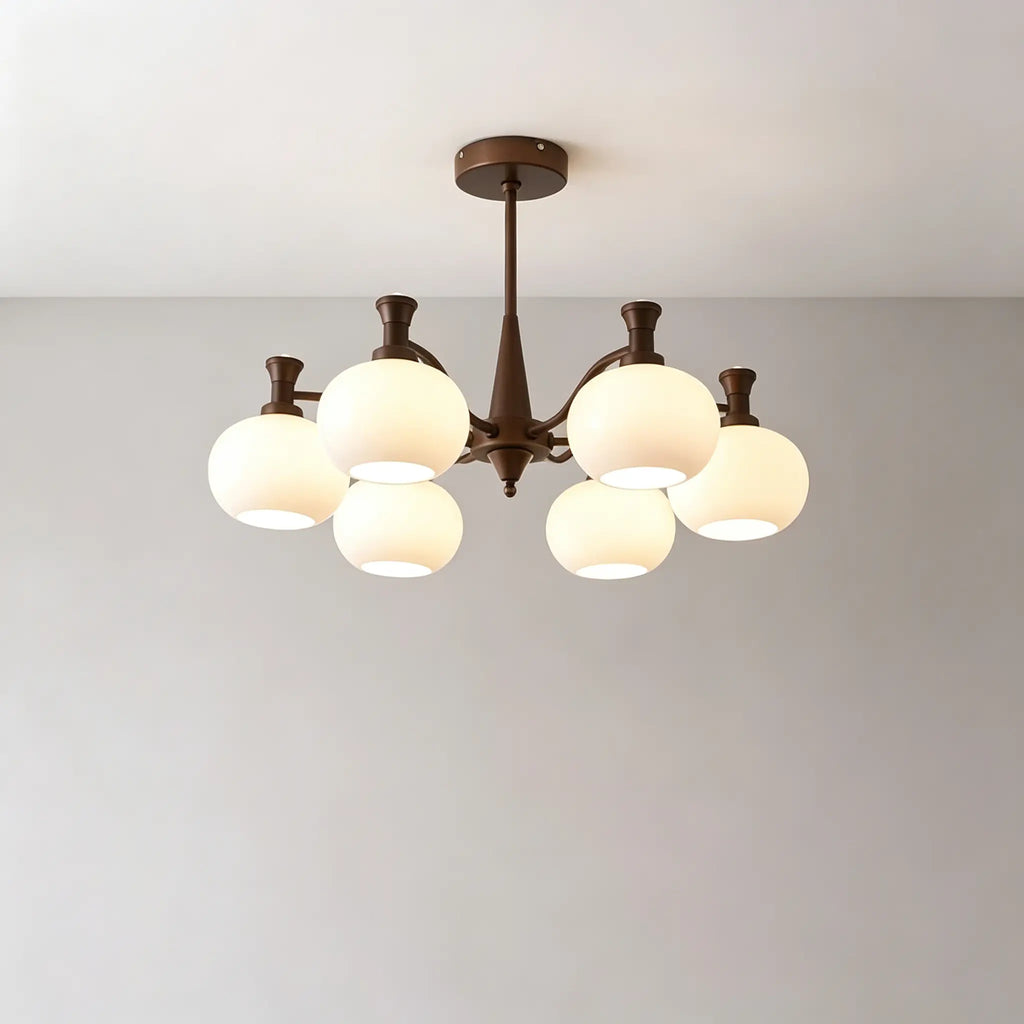 Full Spectrum Pendant Light Chandelier Retro Mid‑Century Modern Glass Hanging lamp For Kitchen Living Dining Foyer