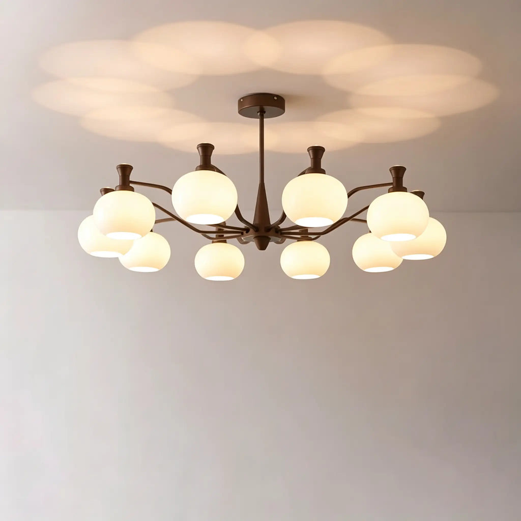 Full Spectrum Pendant Light Chandelier Retro Mid‑Century Modern Glass Hanging lamp For Kitchen Living Dining Foyer