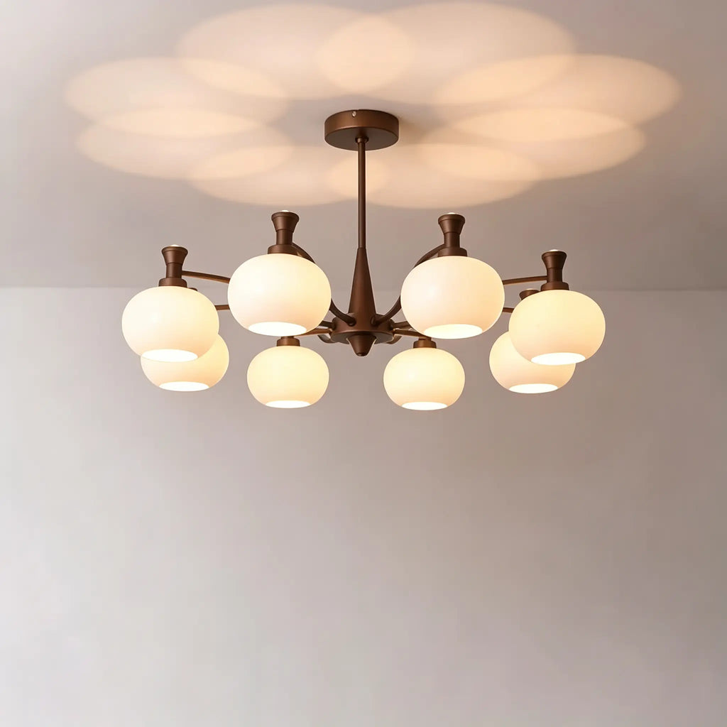 Full Spectrum Pendant Light Chandelier Retro Mid‑Century Modern Glass Hanging lamp For Kitchen Living Dining Foyer
