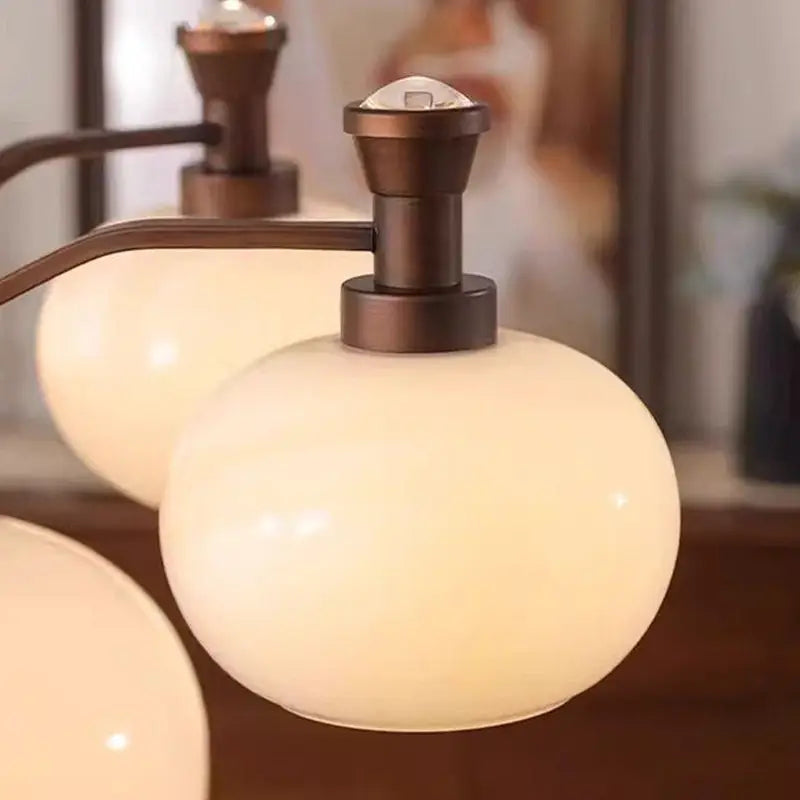 Full Spectrum Pendant Light Chandelier Retro Mid‑Century Modern Glass Hanging lamp For Kitchen Living Dining Foyer