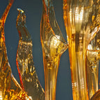 Amber Murano Glass Chandelier Luxury Italian Chihuly Hand-Blown Art Glass Pendant Light for Dining & Hotel Lobbies
