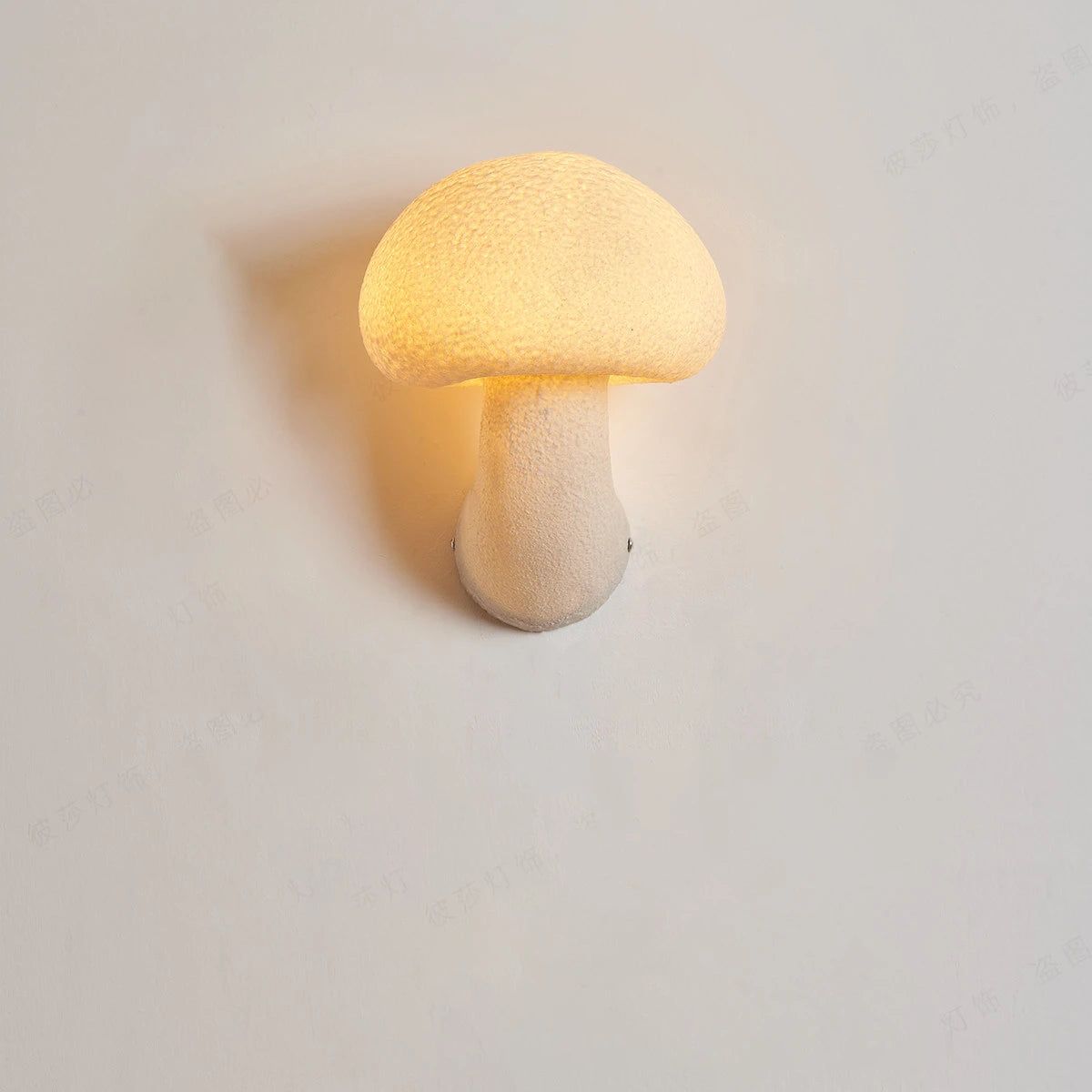 Rustic Mushroom Wall Lamp Farmhouse Cream Style Creative LED Sconce for Bedroom Corridor Kids Room Decor