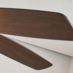 Rustic Ceiling Fan with Crystal Light Retro American Fan Light Combo with Walnut Wood Grain Fan Blades