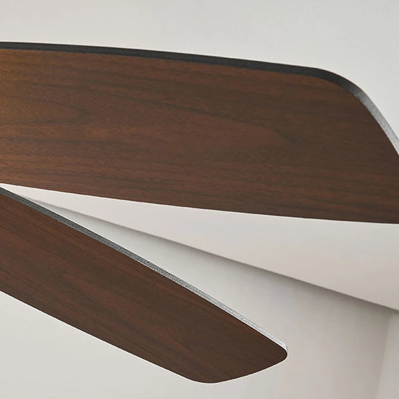 Rustic Ceiling Fan with Crystal Light Retro American Fan Light Combo with Walnut Wood Grain Fan Blades