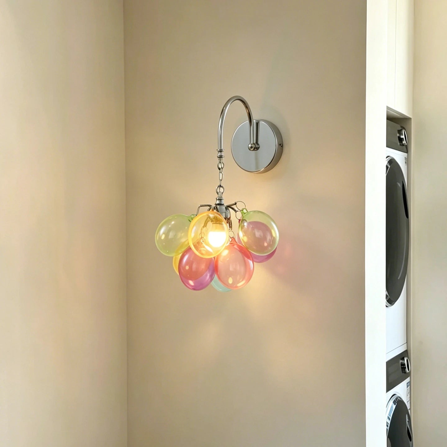 Colorful Bubble Wall Sconce Talia Creative Glass Wall Light Bauhau Bedside Lamp for Bedroom Hallway & Kids Room