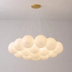 French Planet Bubble Chandelier Modern Cream Style Talia Chandelier Glass Globe Pendant Light For Living Dining
