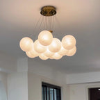 French Planet Bubble Chandelier Modern Cream Style Talia Chandelier Glass Globe Pendant Light For Living Dining