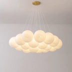 French Planet Bubble Chandelier Modern Cream Style Talia Chandelier Glass Globe Pendant Light For Living Dining
